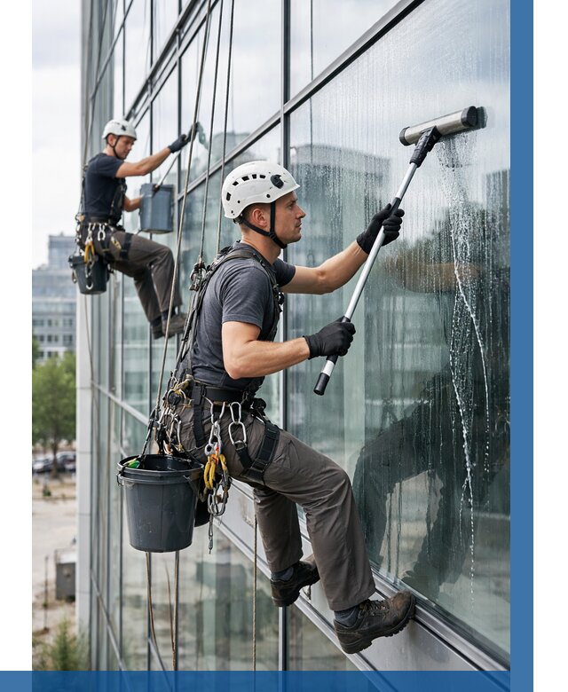 Мойка витражей альпинистами в Можге от 709 р. под ключ|ВЫСОТНИК-Мжг