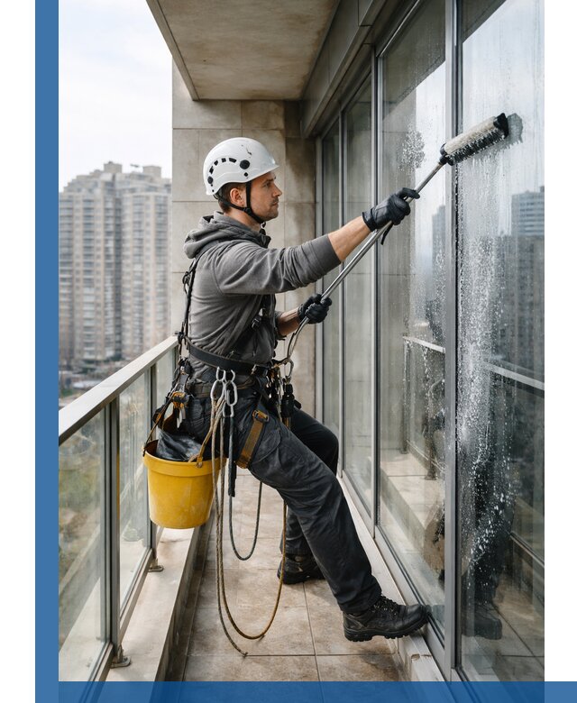 Профессиональная мойка балконного остекления в Можге