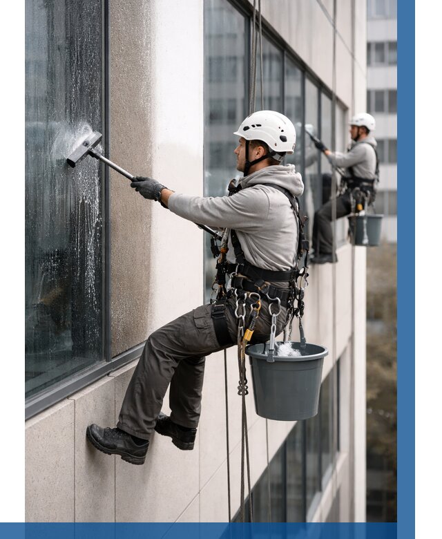 Мойка фасадов зданий в Можге под ключ от 354 р. | ВЫСОТНИК-Мжг