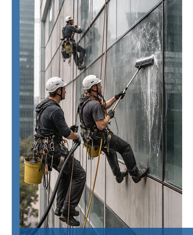 Профессиональная высотная мойка фасадов зданий в Можге