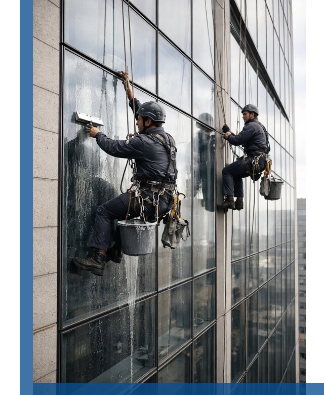 Профессиональная мойка стеклянных фасадов зданий в Можге