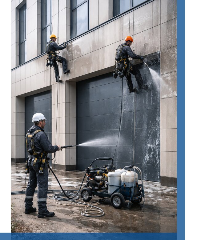 Послестроительная мойка фасада в Можге от 304 р. | ВЫСОТНИК-Мжг