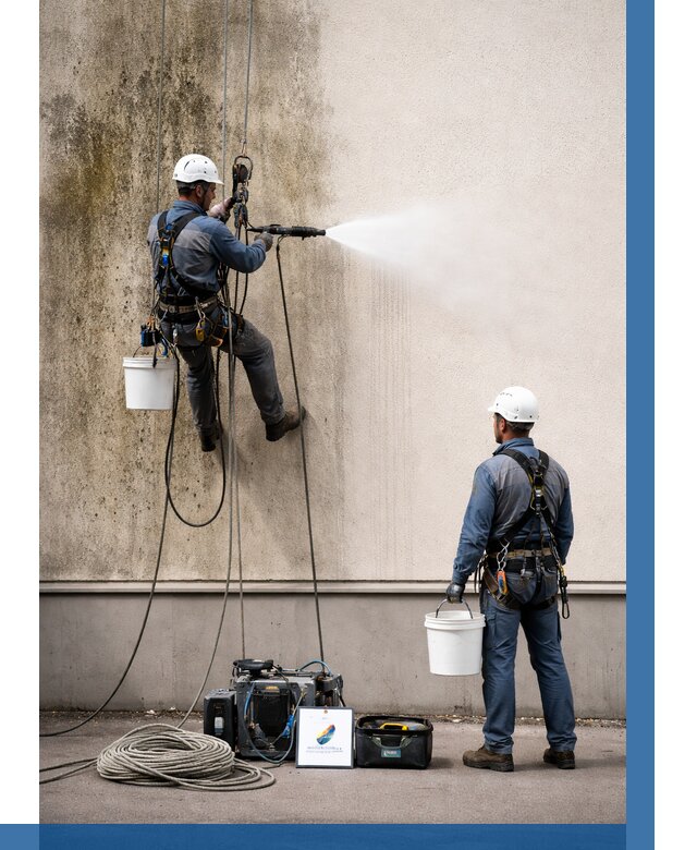 Очистка фасада от плесени в Можге от 304 р. | ВЫСОТНИК-Мжг