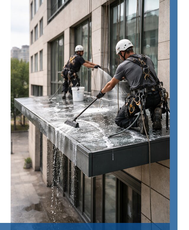 Мойка козырьков и навесов в Можге от 3545 р. | ВЫСОТНИК-Мжг