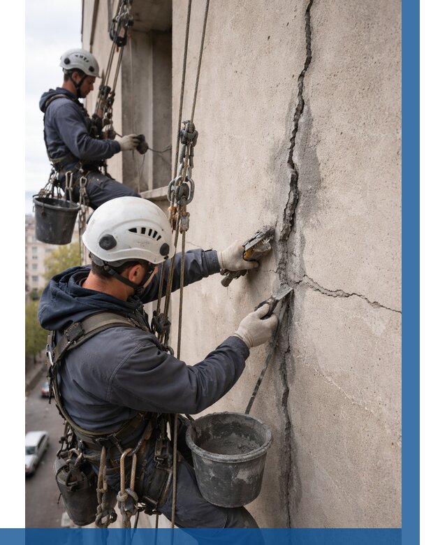 Заделка трещин на фасаде в Можге от 912 р. | ВЫСОТНИК-Мжг