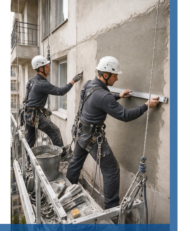 Штукатурка фасада на высоте в Можге от 912 р. | ВЫСОТНИК-Мжг