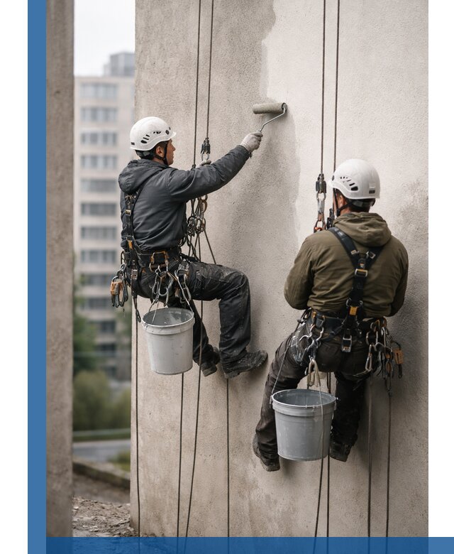 Покраска фасадов высотными альпинистами в Можге с гарантией