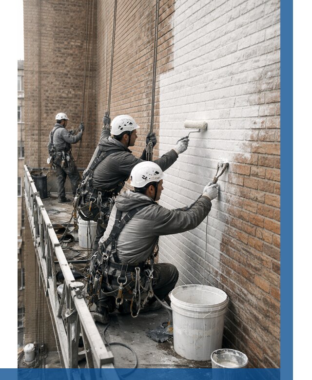 Покраска кирпичного фасада в Можге от 354 р. | ВЫСОТНИК-Мжг