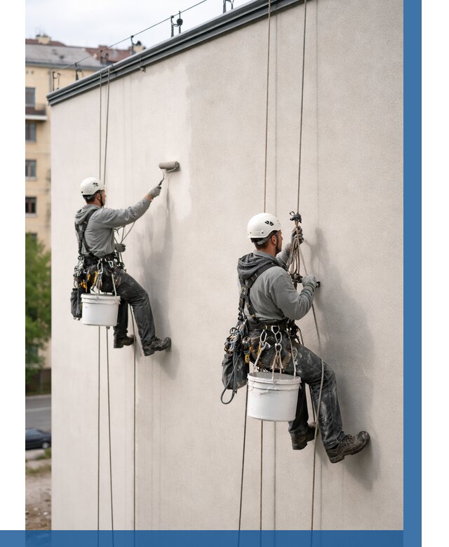 Покраска оштукатуренного фасада в Можге от 324 р. | ВЫСОТНИК-Мжг