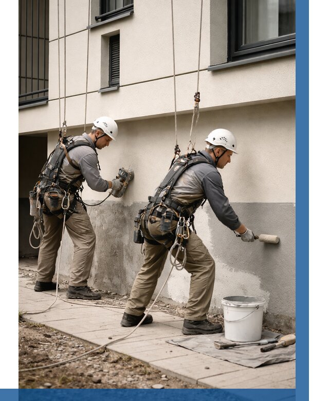 Окраска цоколя здания в Можге от 456 р. под ключ | ВЫСОТНИК-Мжг