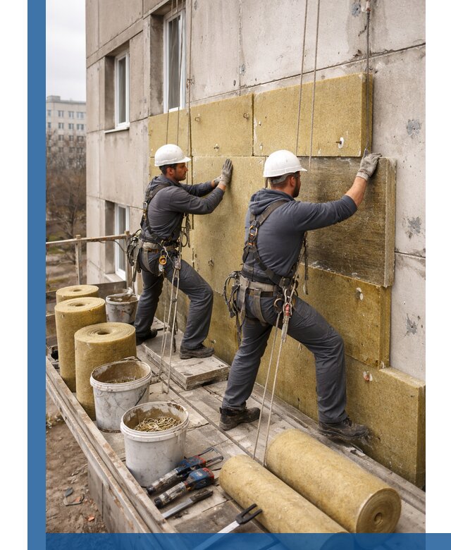 Утепление фасада минватой в Можге под ключ с гарантией