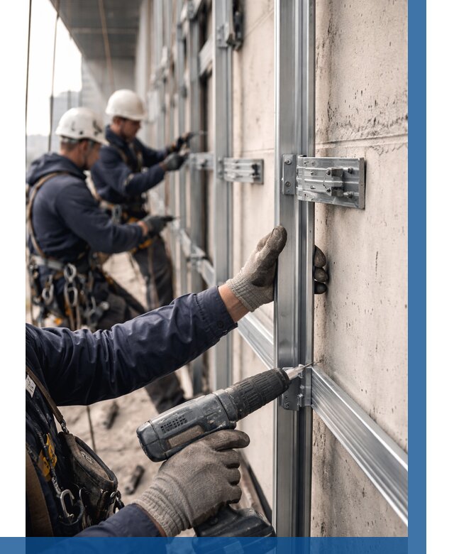 Монтаж подсистемы вентфасада в Можге от 861 р. | ВЫСОТНИК-Мжг