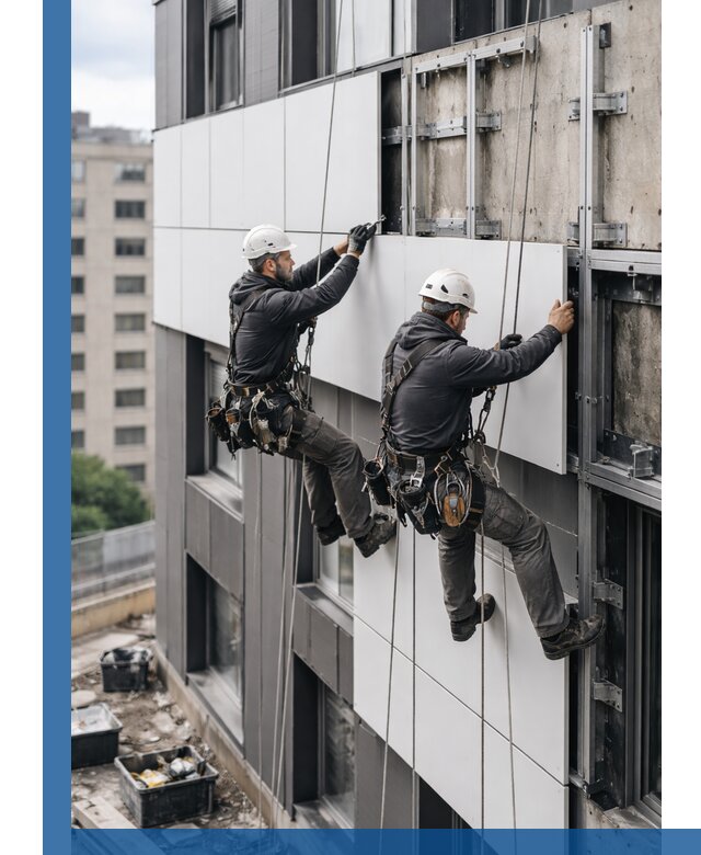 Монтаж композитных панелей фасада в Можге под ключ