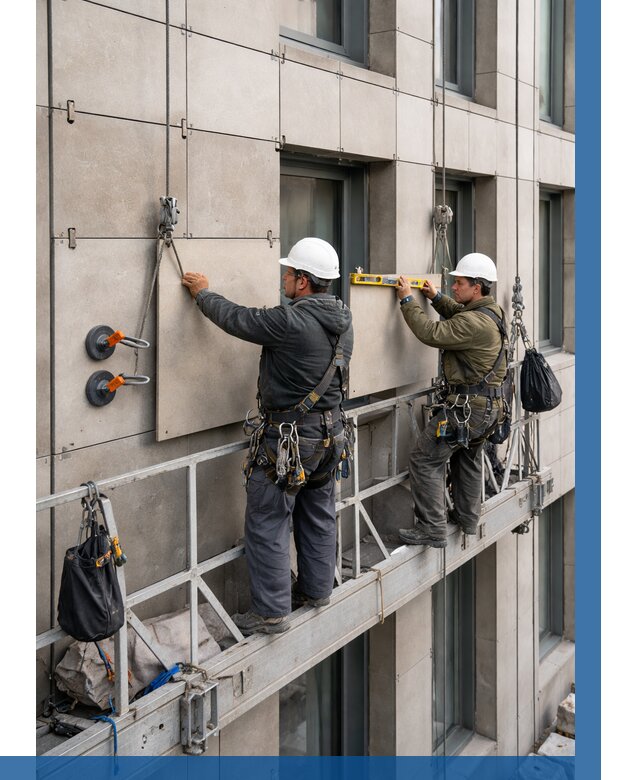 Монтаж керамогранита на фасад в Можге от 2532 р. | ВЫСОТНИК-Мжг