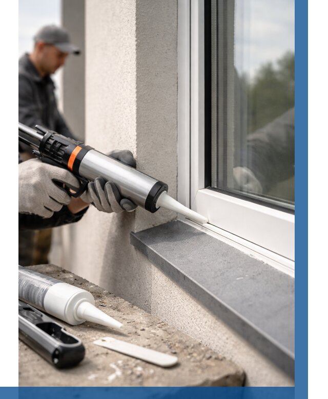 Герметизация монтажных швов окон в Можге от 658 р. | ВЫСОТНИК-Мжг