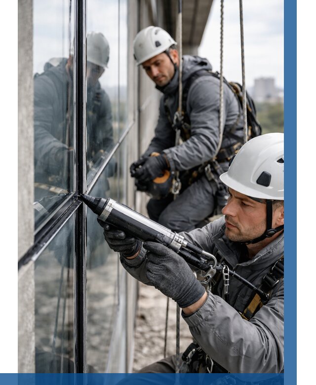 Герметизация витражных швов в Можге от 658 р. | ВЫСОТНИК-Мжг