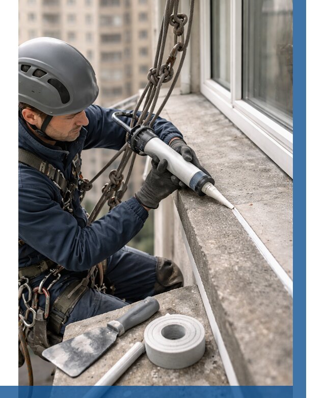 Герметизация балконного козырька в Можге от 4558 р. | ВЫСОТНИК-Мжг