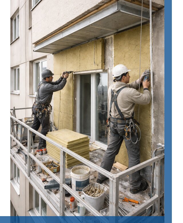 Утепление балкона снаружи в Можге от 1620 р. под ключ ВЫСОТНИК-Мжг