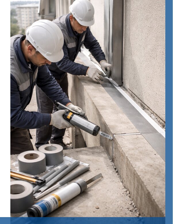 Герметизация примыкания балкона в Можге от 4558 р. | ВЫСОТНИК-Мжг