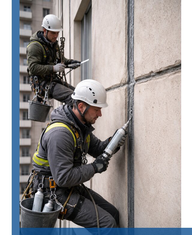 Герметизация деформационных швов фасада в Можге качественно