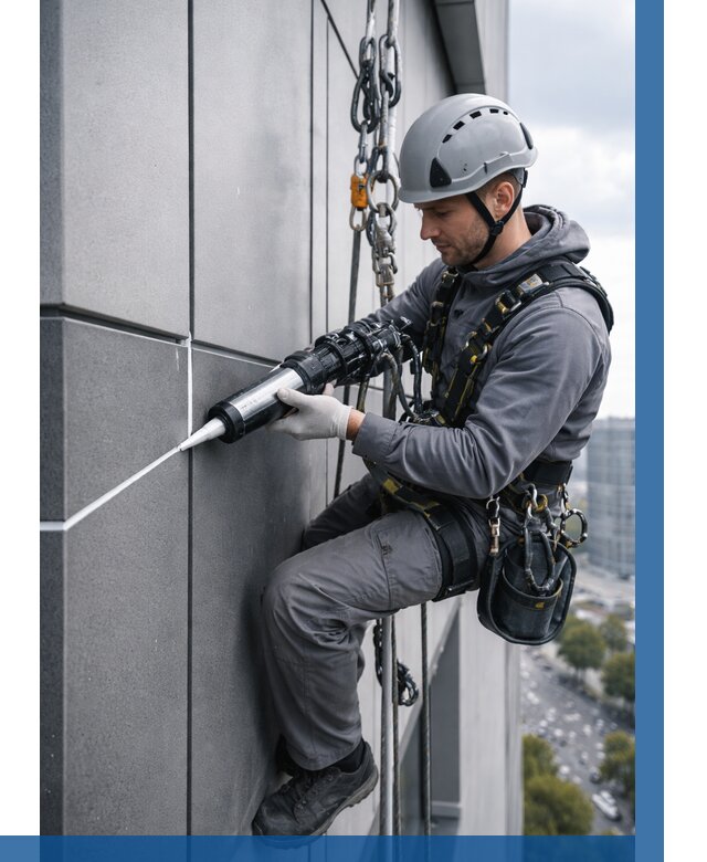 Герметизация стыков фасадных панелей в Можге от 6583 р.| ВЫСОТНИК-Мжг