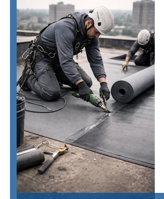 Ремонт мягкой кровли в Можге с выездом промальпинистов