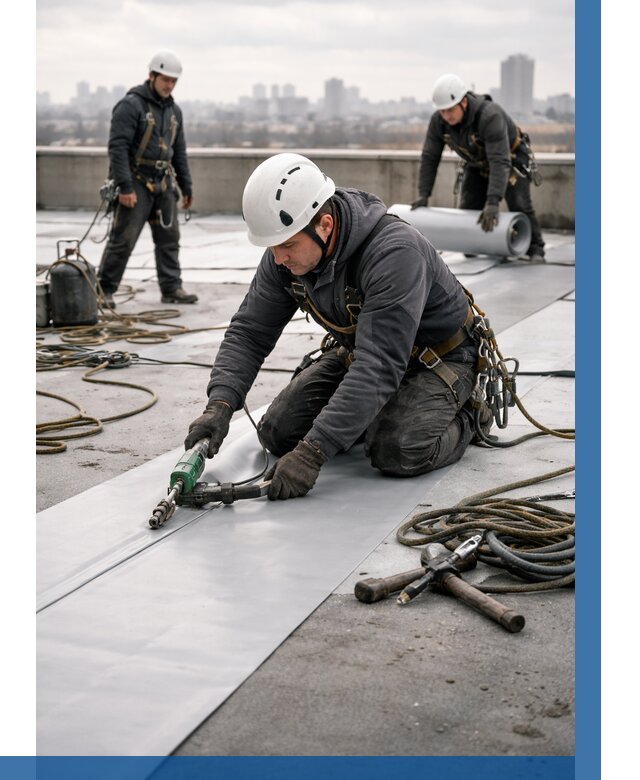 Ремонт мембранной кровли в Можге от 1823 р./м2 | ВЫСОТНИК-Мжг