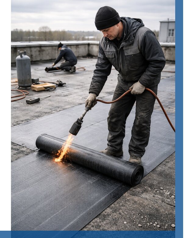 Ремонт наплавляемой кровли в Можге от 709 р. | ВЫСОТНИК-Мжг