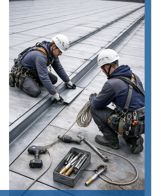 Ремонт фальцевой кровли в Можге от 709 р. | ВЫСОТНИК-Мжг