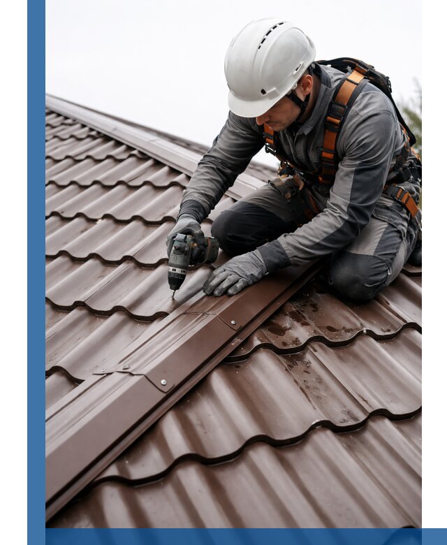 Ремонт металлочерепицы на крыше в Можге профессионально