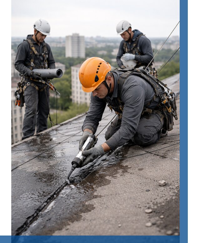 Устранение протечек кровли в Можге от 12154 р. | ВЫСОТНИК-Мжг