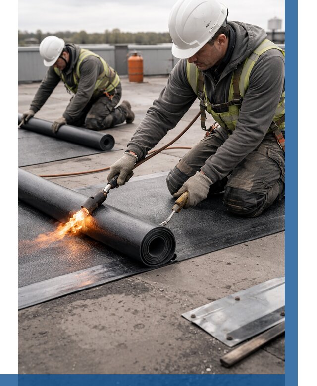 Монтаж наплавляемой кровли в Можге от 861 р. — ВЫСОТНИК-Мжг