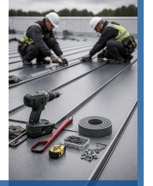 Монтаж фальцевой кровли в Можге от 1823 р. | ВЫСОТНИК-Мжг