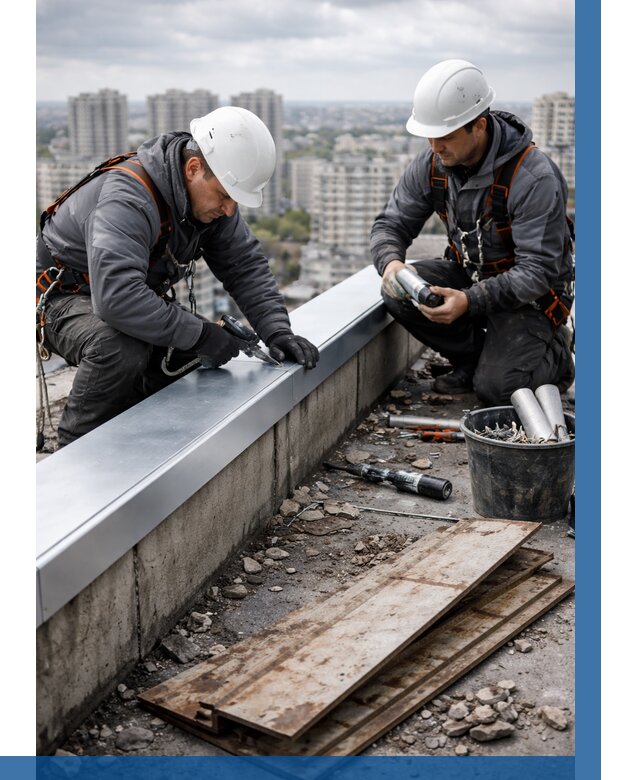 Замена парапетных крышек под ключ в Можге от 1215 р. | ВЫСОТНИК-Мжг