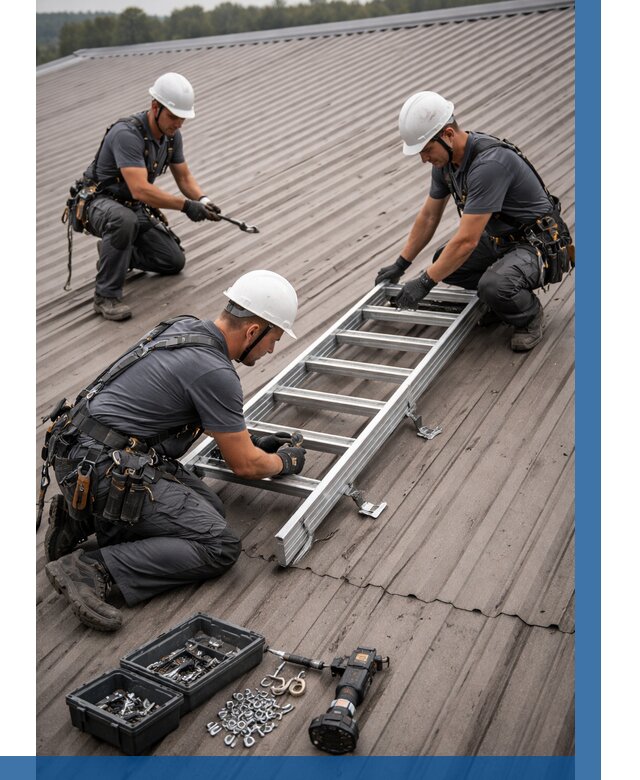 Монтаж кровельной лестницы в Можге от 4558 р. | ВЫСОТНИК-Мжг