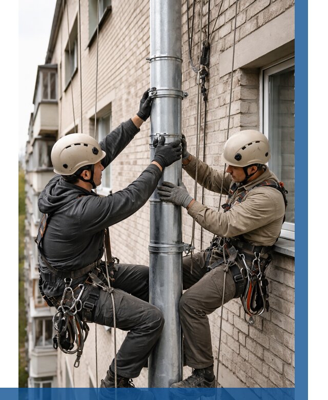 Замена водосточных труб в Можге от 6583 р. | ВЫСОТНИК-Мжг