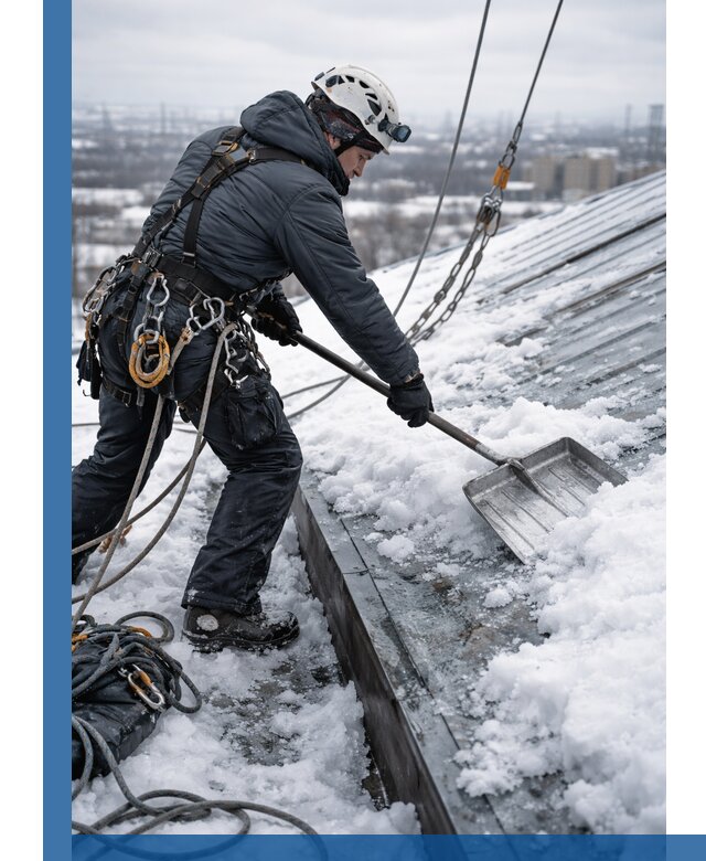 Профессиональная очистка кровли от снега и наледи в Можге