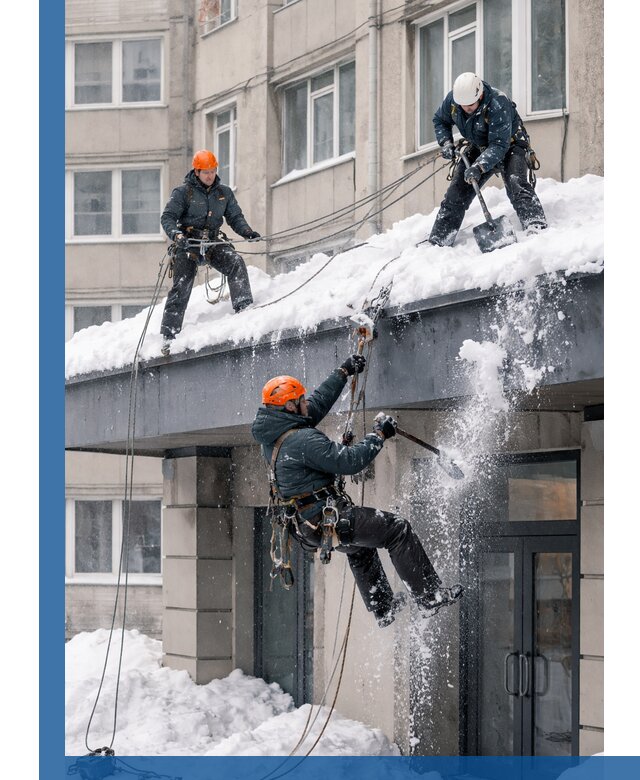 Безопасная очистка навесов от снега в Можге круглогодично