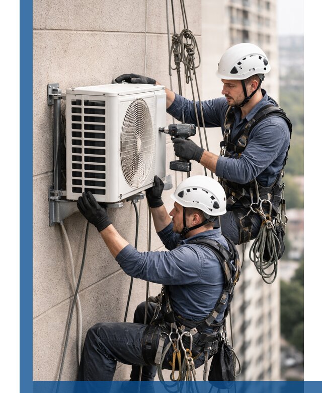 Монтаж внешнего блока кондиционера в Можге установка и крепление