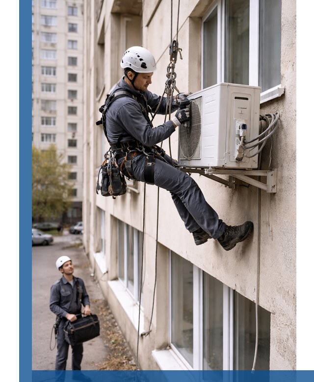 Демонтаж внешнего блока кондиционера в Можге профессионально