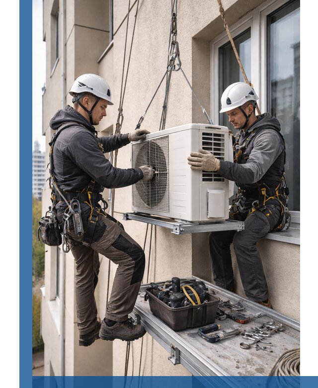 Перенос внешнего блока кондиционера в Можге с монтажом и крепежом