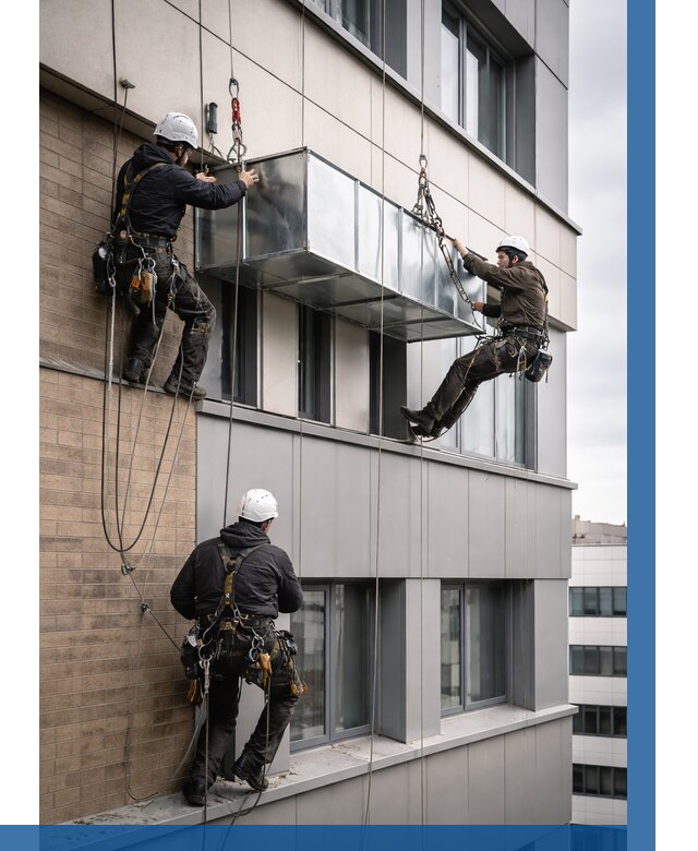 Монтаж воздуховодов на фасаде в Можге от 1519 р. | ВЫСОТНИК-Мжг