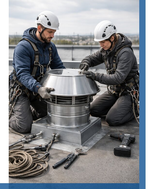 Установка дефлекторов на кровле в Можге от 4558 р. | ВЫСОТНИК-Мжг