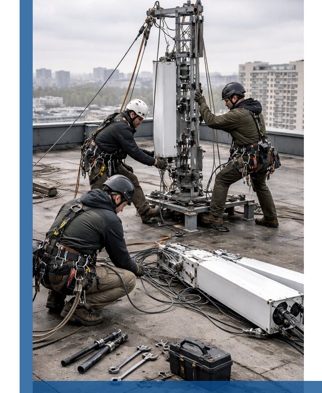 Демонтаж антенн на крыше зданий в Можге с гарантией