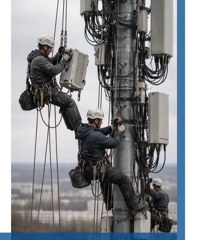 Монтаж оборудования связи на мачте в Можге от 7596 р. | ВЫСОТНИК-Мжг