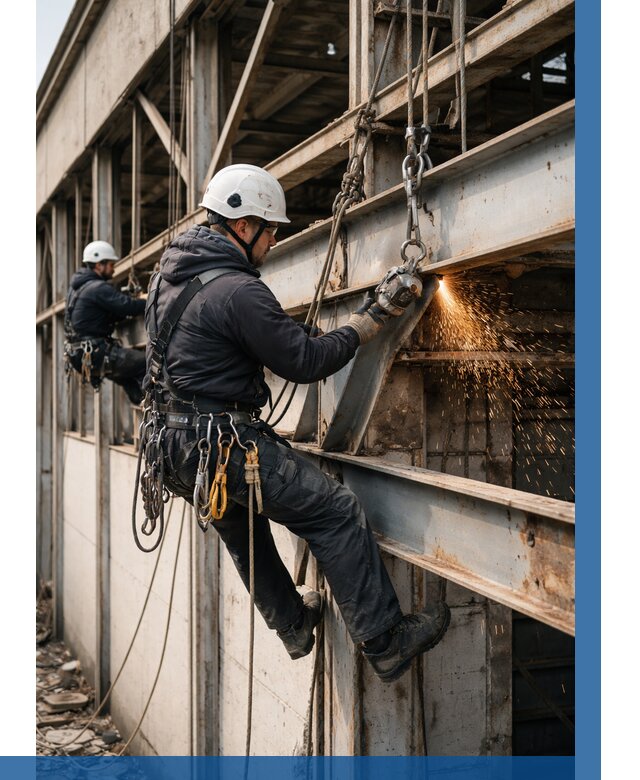 Демонтаж металлоконструкций на высоте в Можге от 6583р. |ВЫСОТНИК-Мжг