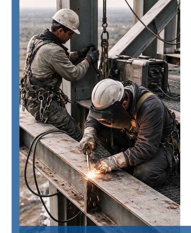 Высотные сварочные работы в Можге для промышленных объектов