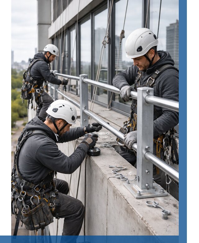 Монтаж ограждений на высоте в Можге, от 1215 р. | ВЫСОТНИК-Мжг