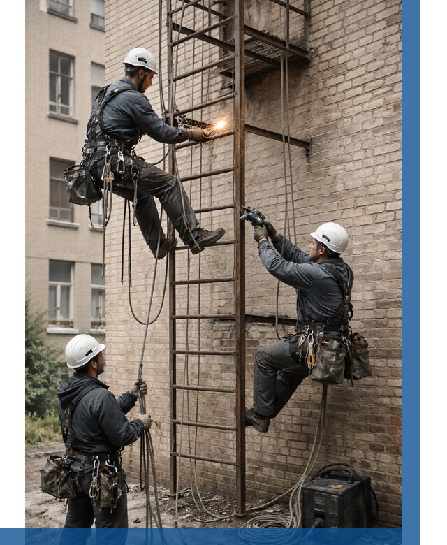 Ремонт пожарной лестницы в Можге от 7596 р. | ВЫСОТНИК-Мжг