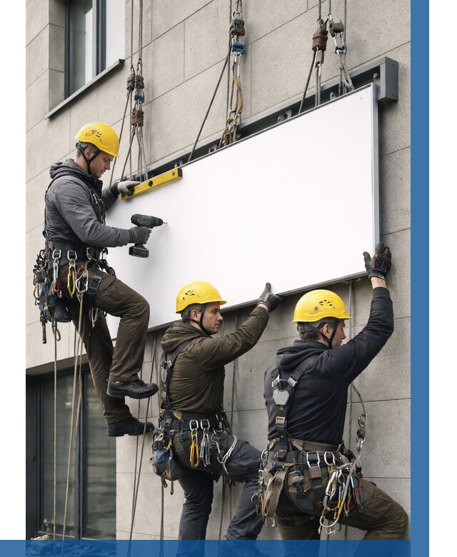 Монтаж рекламной вывески в Можге от 8102 р. | ВЫСОТНИК-Мжг